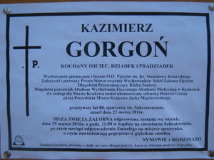 Pogrzeb kol. Kazimierza Gorgonia