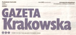 Gazeta Krakowska 18.01.2016r.